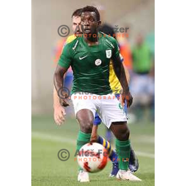 Aldair Djalo in action during Prva Liga Telemach football match between Olimpija and Koper in Ljubljana, Slovenia on August 15, 2021