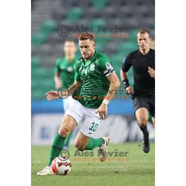 Timi Max Elsnik in action during Prva Liga Telemach football match between Olimpija and Koper in Ljubljana, Slovenia on August 15, 2021