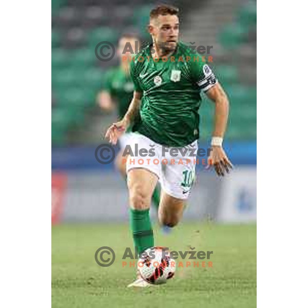 Timi Max Elsnik in action during Prva Liga Telemach football match between Olimpija and Koper in Ljubljana, Slovenia on August 15, 2021