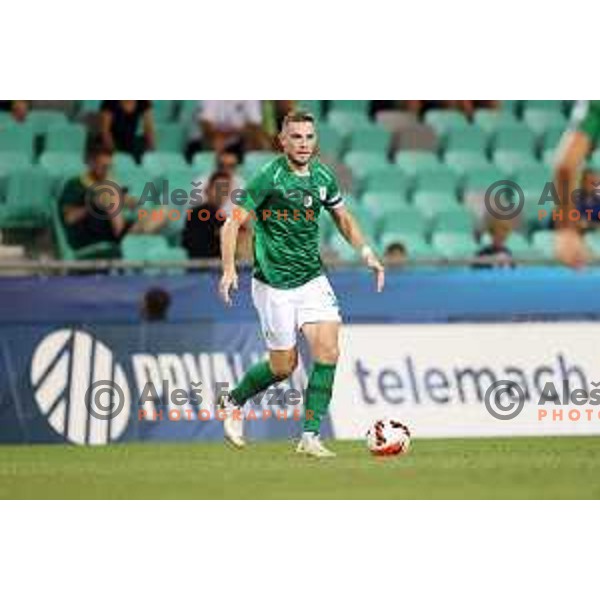 Timi Max Elsnik in action during Prva Liga Telemach football match between Olimpija and Koper in Ljubljana, Slovenia on August 15, 2021