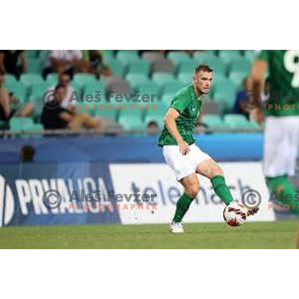 Timi Max Elsnik in action during Prva Liga Telemach football match between Olimpija and Koper in Ljubljana, Slovenia on August 15, 2021