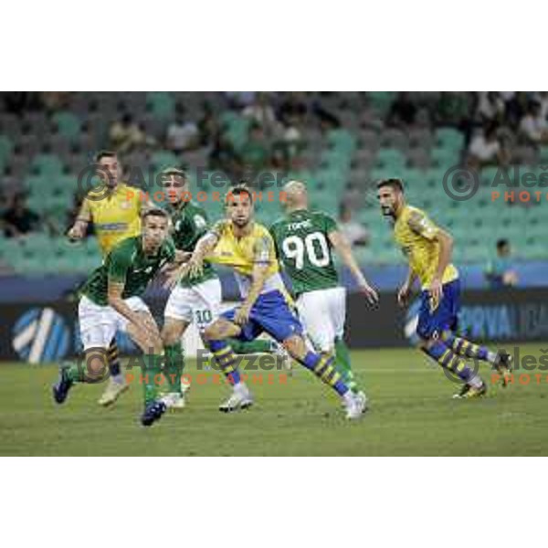 Nik Kapun in action during Prva Liga Telemach football match between Olimpija and Koper in Ljubljana, Slovenia on August 15, 2021