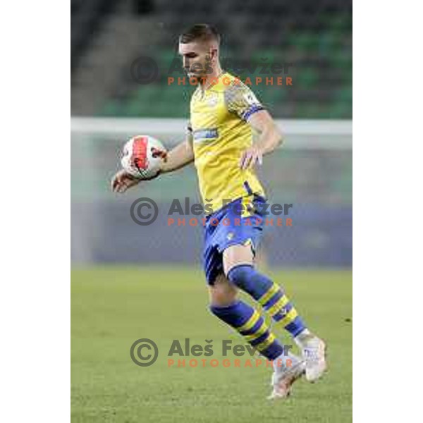 Nardin Mulahusejnovic in action during Prva Liga Telemach football match between Olimpija and Koper in Ljubljana, Slovenia on August 15, 2021