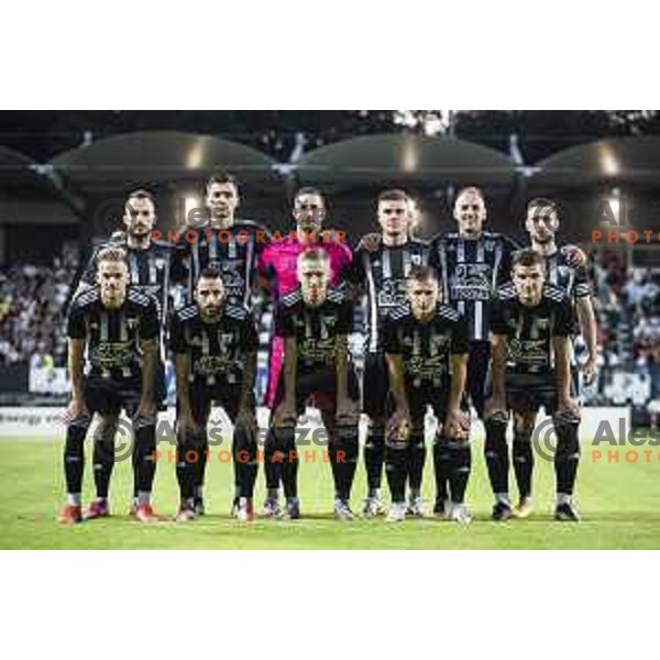 Mura starting eleven during UEFA Europa League play-offs football match between Mura and Sturm Graz in Mestni stadion Fazanerija, Murska Sobota, Slovenia on August 19, 2021