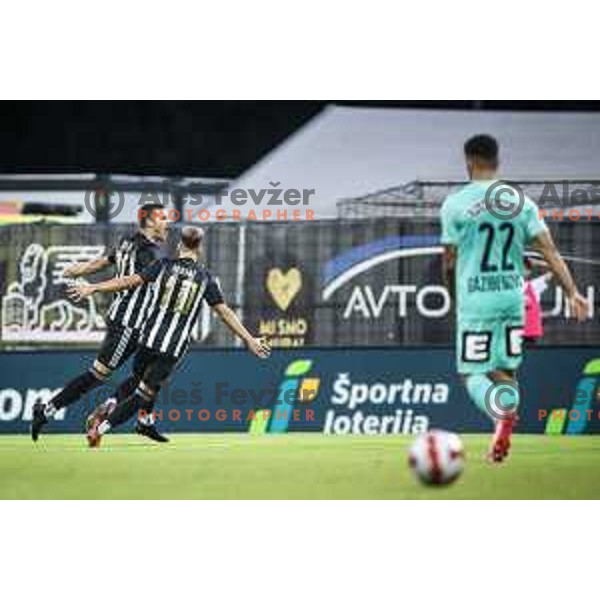 in action during UEFA Europa League play-offs football match between Mura and Sturm Graz in Mestni stadion Fazanerija, Murska Sobota, Slovenia on August 19, 2021