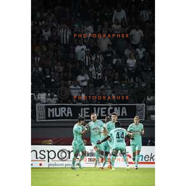in action during UEFA Europa League play-offs football match between Mura and Sturm Graz in Mestni stadion Fazanerija, Murska Sobota, Slovenia on August 19, 2021