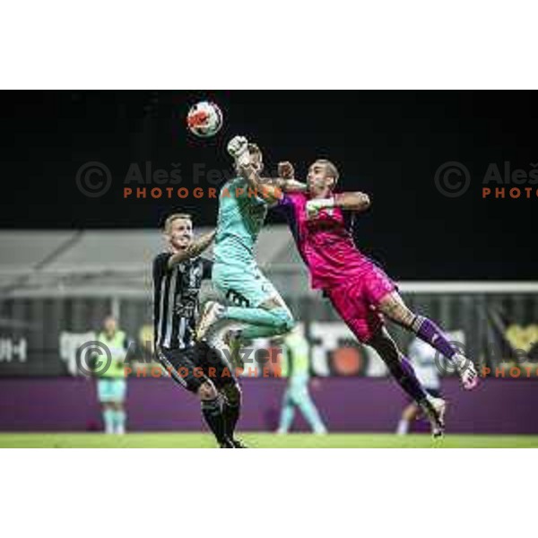 Matko Obradovic in action during UEFA Europa League play-offs football match between Mura and Sturm Graz in Mestni stadion Fazanerija, Murska Sobota, Slovenia on August 19, 2021