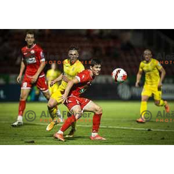 Marko Brest in action during Prva liga Telemach football match between Aluminij and Domzale in Sportni park Kidricevo, Kidricevo, Slovenia on August 20, 2021