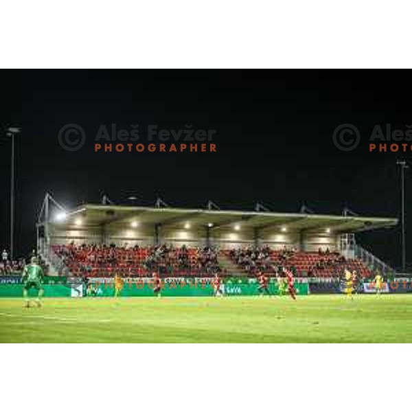 in action during Prva liga Telemach football match between Aluminij and Domzale in Sportni park Kidricevo, Kidricevo, Slovenia on August 20, 2021