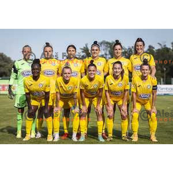 in action during UEFA Champions League women qualifications football match between WFC Zhytlobud-1 and ZNK Nona Pomurje in Sportni park Gornja Radgona, Slovenia on August 21, 2021