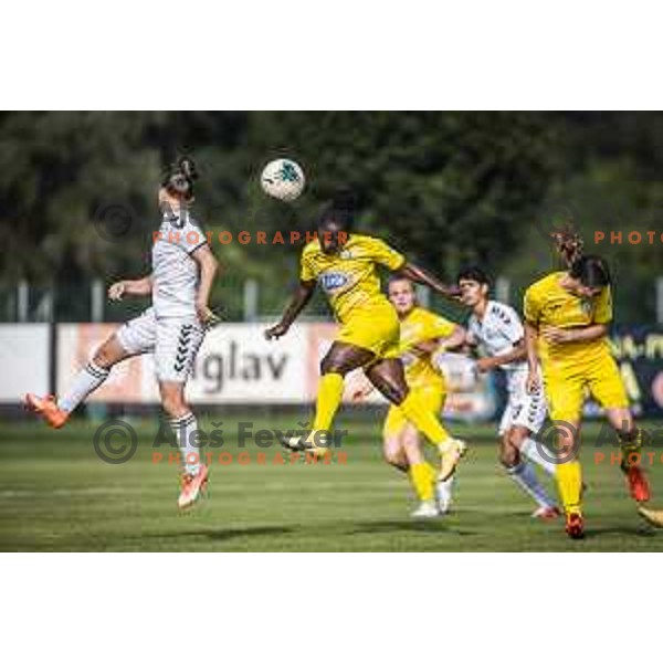 in action during UEFA Champions League women qualifications football match between WFC Zhytlobud-1 and ZNK Nona Pomurje in Sportni park Gornja Radgona, Slovenia on August 21, 2021