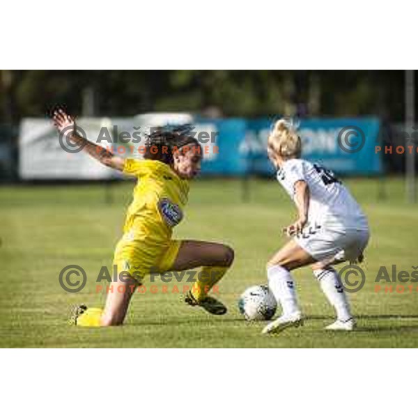 in action during UEFA Champions League women qualifications football match between WFC Zhytlobud-1 and ZNK Nona Pomurje in Sportni park Gornja Radgona, Slovenia on August 21, 2021