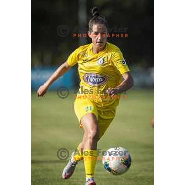 in action during UEFA Champions League women qualifications football match between WFC Zhytlobud-1 and ZNK Nona Pomurje in Sportni park Gornja Radgona, Slovenia on August 21, 2021