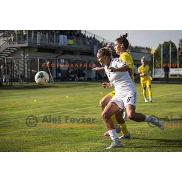 in action during UEFA Champions League women qualifications football match between WFC Zhytlobud-1 and ZNK Nona Pomurje in Sportni park Gornja Radgona, Slovenia on August 21, 2021
