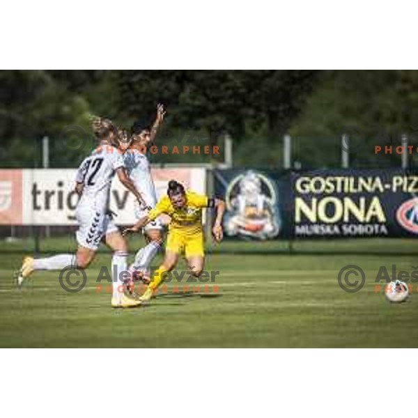 in action during UEFA Champions League women qualifications football match between WFC Zhytlobud-1 and ZNK Nona Pomurje in Sportni park Gornja Radgona, Slovenia on August 21, 2021