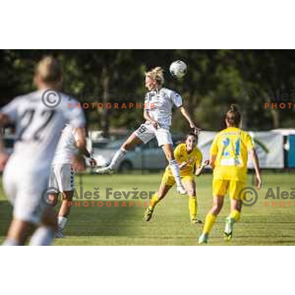 in action during UEFA Champions League women qualifications football match between WFC Zhytlobud-1 and ZNK Nona Pomurje in Sportni park Gornja Radgona, Slovenia on August 21, 2021