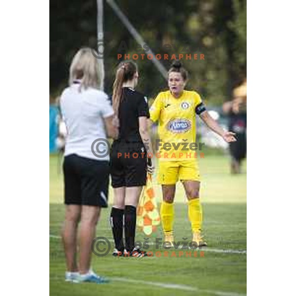 in action during UEFA Champions League women qualifications football match between WFC Zhytlobud-1 and ZNK Nona Pomurje in Sportni park Gornja Radgona, Slovenia on August 21, 2021