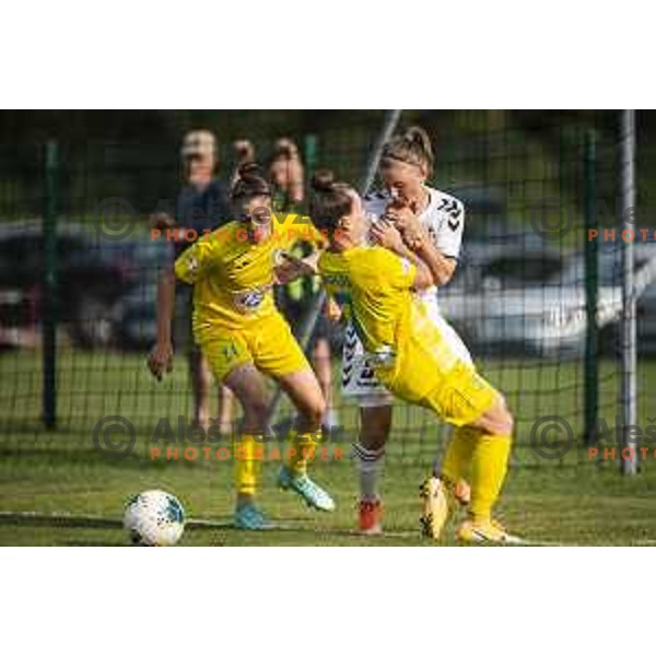 in action during UEFA Champions League women qualifications football match between WFC Zhytlobud-1 and ZNK Nona Pomurje in Sportni park Gornja Radgona, Slovenia on August 21, 2021