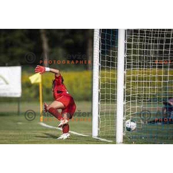 in action during UEFA Champions League women qualifications football match between WFC Zhytlobud-1 and ZNK Nona Pomurje in Sportni park Gornja Radgona, Slovenia on August 21, 2021