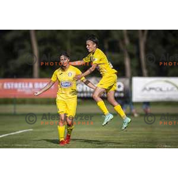 in action during UEFA Champions League women qualifications football match between WFC Zhytlobud-1 and ZNK Nona Pomurje in Sportni park Gornja Radgona, Slovenia on August 21, 2021
