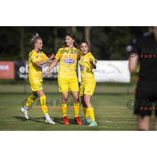 in action during UEFA Champions League women qualifications football match between WFC Zhytlobud-1 and ZNK Nona Pomurje in Sportni park Gornja Radgona, Slovenia on August 21, 2021