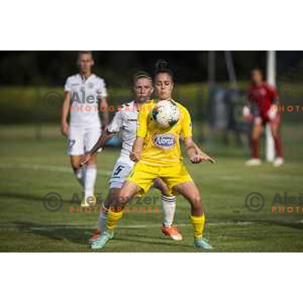 in action during UEFA Champions League women qualifications football match between WFC Zhytlobud-1 and ZNK Nona Pomurje in Sportni park Gornja Radgona, Slovenia on August 21, 2021