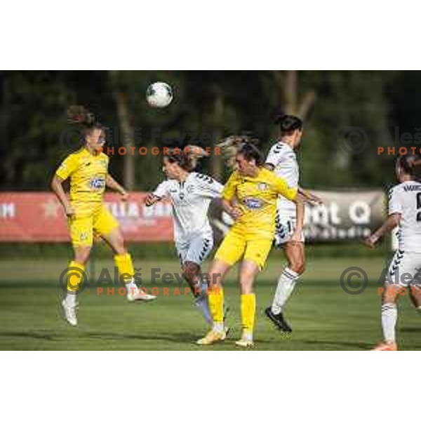 in action during UEFA Champions League women qualifications football match between WFC Zhytlobud-1 and ZNK Nona Pomurje in Sportni park Gornja Radgona, Slovenia on August 21, 2021
