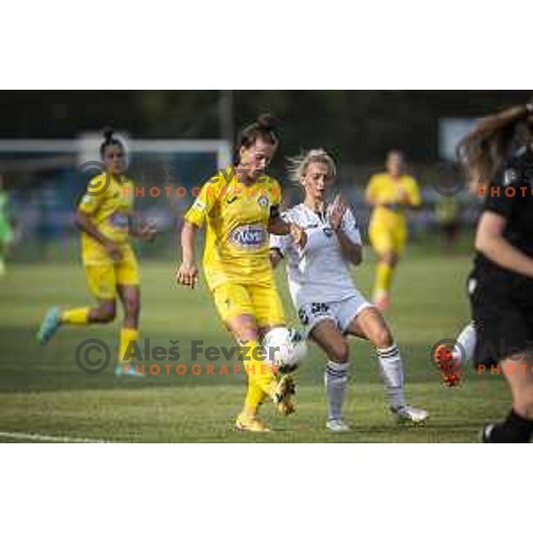 in action during UEFA Champions League women qualifications football match between WFC Zhytlobud-1 and ZNK Nona Pomurje in Sportni park Gornja Radgona, Slovenia on August 21, 2021
