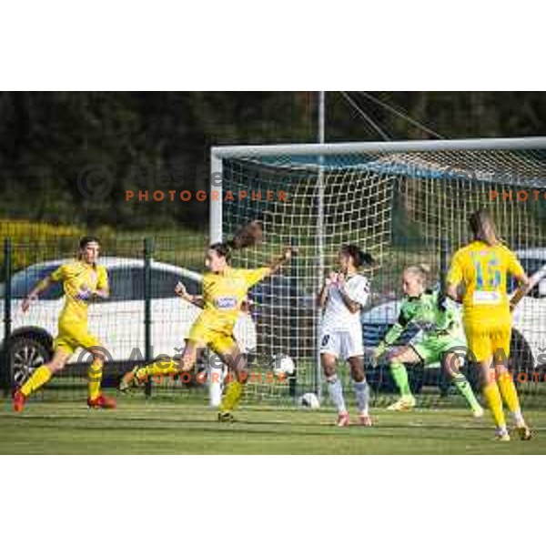in action during UEFA Champions League women qualifications football match between WFC Zhytlobud-1 and ZNK Nona Pomurje in Sportni park Gornja Radgona, Slovenia on August 21, 2021