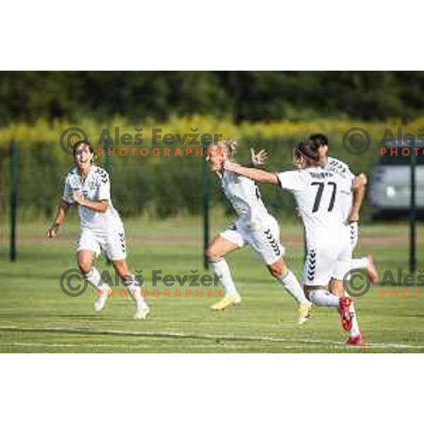 in action during UEFA Champions League women qualifications football match between WFC Zhytlobud-1 and ZNK Nona Pomurje in Sportni park Gornja Radgona, Slovenia on August 21, 2021