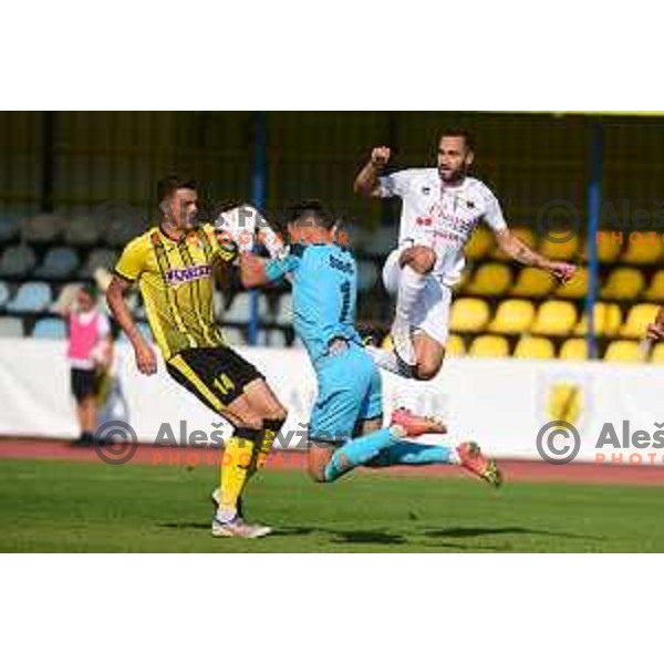 In action during Prva Liga Telemach football match between Kalcer Radomlje and Tabor CB 24 Sezana in Domzale, Slovenia on August 21, 2021