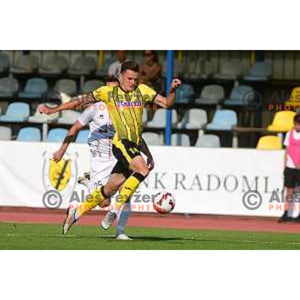 In action during Prva Liga Telemach football match between Kalcer Radomlje and Tabor CB 24 Sezana in Domzale, Slovenia on August 21, 2021