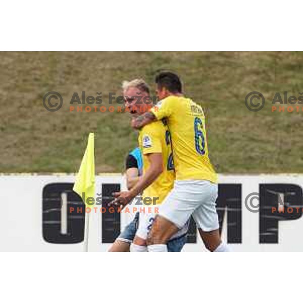In action during Prva Liga Telemach football match between Bravo and Olimpija in Ljubljana, Slovenia on August 22, 2021