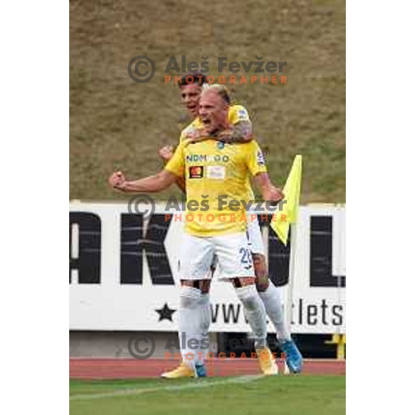 In action during Prva Liga Telemach football match between Bravo and Olimpija in Ljubljana, Slovenia on August 22, 2021