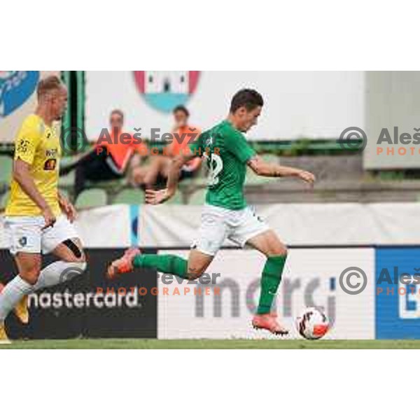 In action during Prva Liga Telemach football match between Bravo and Olimpija in Ljubljana, Slovenia on August 22, 2021