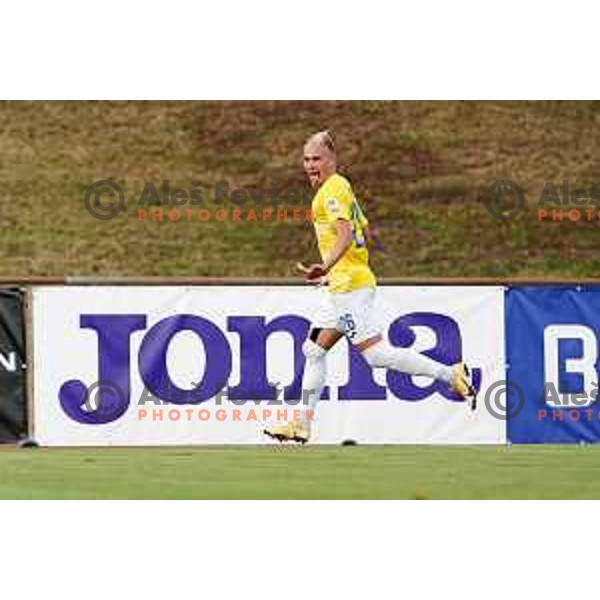 In action during Prva Liga Telemach football match between Bravo and Olimpija in Ljubljana, Slovenia on August 22, 2021