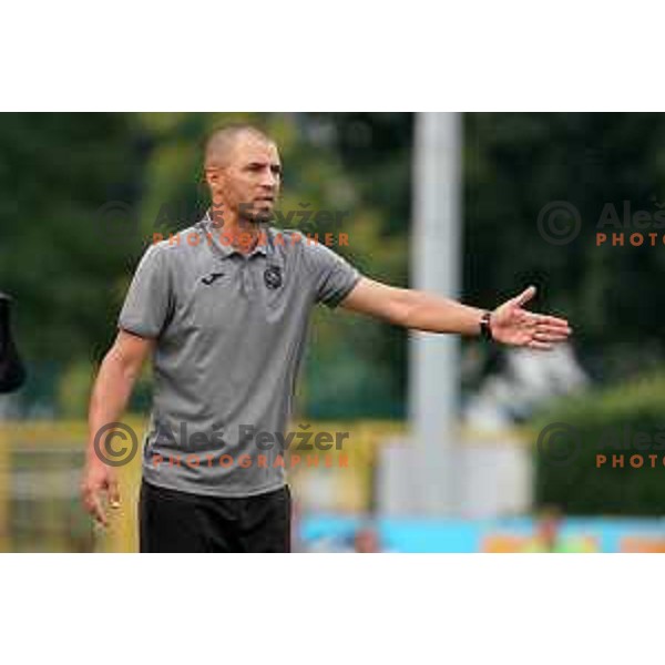 In action during Prva Liga Telemach football match between Bravo and Olimpija in Ljubljana, Slovenia on August 22, 2021