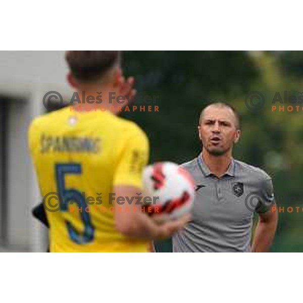In action during Prva Liga Telemach football match between Bravo and Olimpija in Ljubljana, Slovenia on August 22, 2021