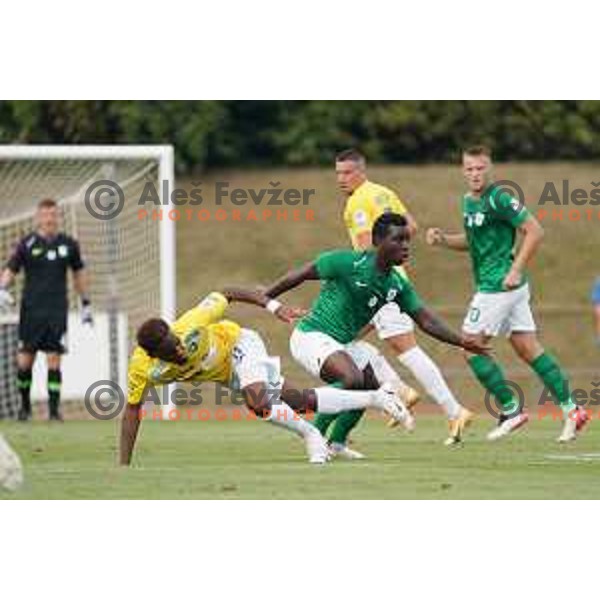 In action during Prva Liga Telemach football match between Bravo and Olimpija in Ljubljana, Slovenia on August 22, 2021