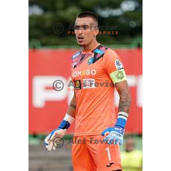 In action during Prva Liga Telemach football match between Bravo and Olimpija in Ljubljana, Slovenia on August 22, 2021