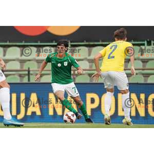 In action during Prva Liga Telemach football match between Bravo and Olimpija in Ljubljana, Slovenia on August 22, 2021