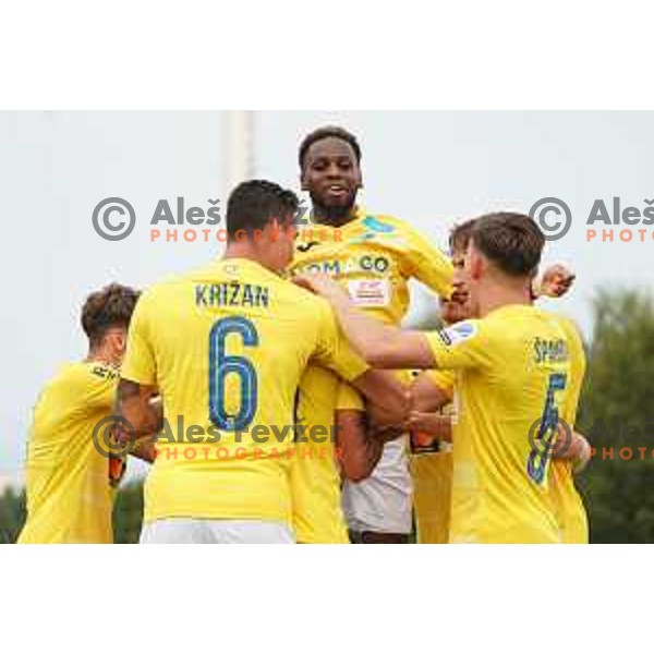 In action during Prva Liga Telemach football match between Bravo and Olimpija in Ljubljana, Slovenia on August 22, 2021