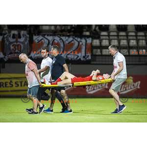 in action during Prva liga Telemach football match between Mura and Celje in Fazanerija, Murska Sobota, Slovenia on August 22, 2021