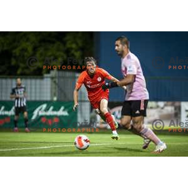 in action during Prva liga Telemach football match between Mura and Celje in Fazanerija, Murska Sobota, Slovenia on August 22, 2021