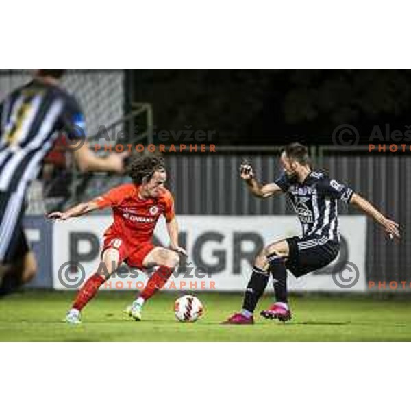 in action during Prva liga Telemach football match between Mura and Celje in Fazanerija, Murska Sobota, Slovenia on August 22, 2021