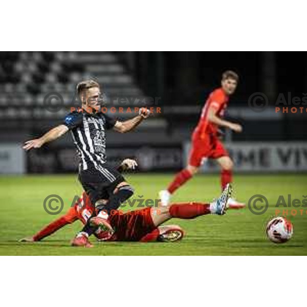in action during Prva liga Telemach football match between Mura and Celje in Fazanerija, Murska Sobota, Slovenia on August 22, 2021
