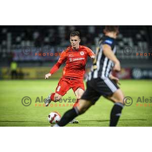 in action during Prva liga Telemach football match between Mura and Celje in Fazanerija, Murska Sobota, Slovenia on August 22, 2021
