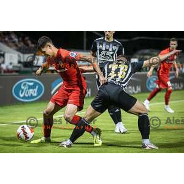 in action during Prva liga Telemach football match between Mura and Celje in Fazanerija, Murska Sobota, Slovenia on August 22, 2021