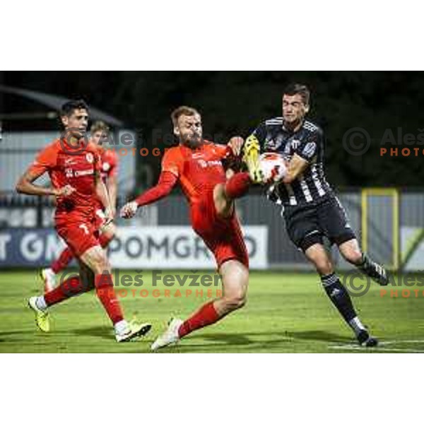 in action during Prva liga Telemach football match between Mura and Celje in Fazanerija, Murska Sobota, Slovenia on August 22, 2021