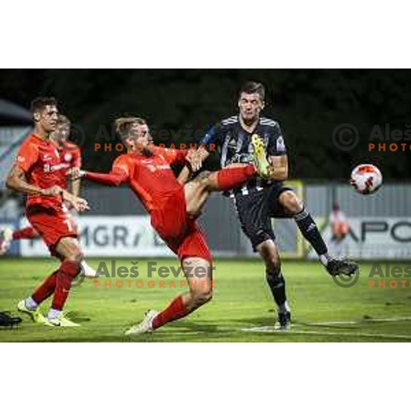 in action during Prva liga Telemach football match between Mura and Celje in Fazanerija, Murska Sobota, Slovenia on August 22, 2021